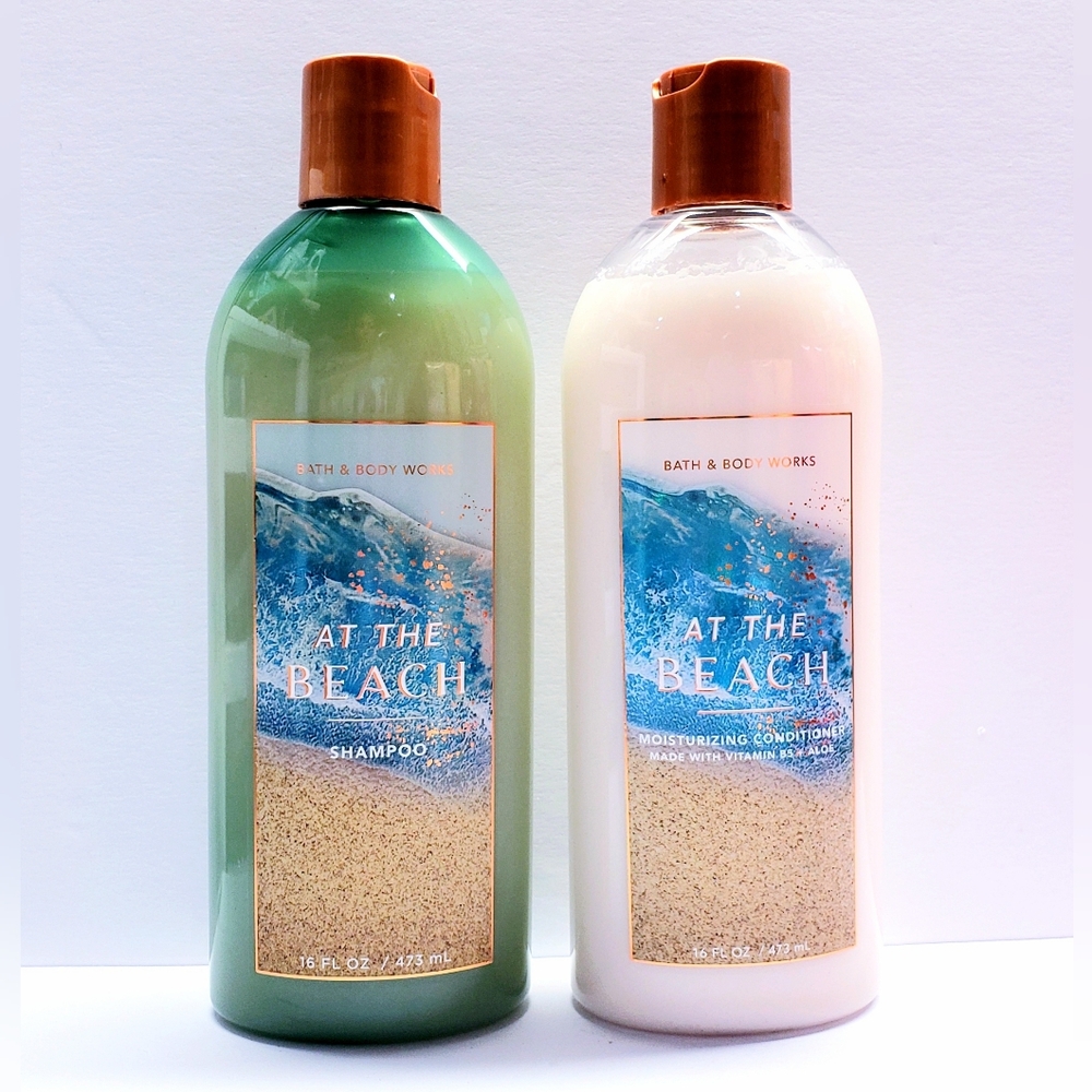 Bath & Body Works AT THE BEACH Shampoo and Conditioner, 16 fl oz (2 pcs)